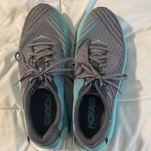 Hoka One One Women's Athletic Shoes in Gray and Teal